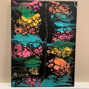 Abstract Canvas Art with Vibrant Colors